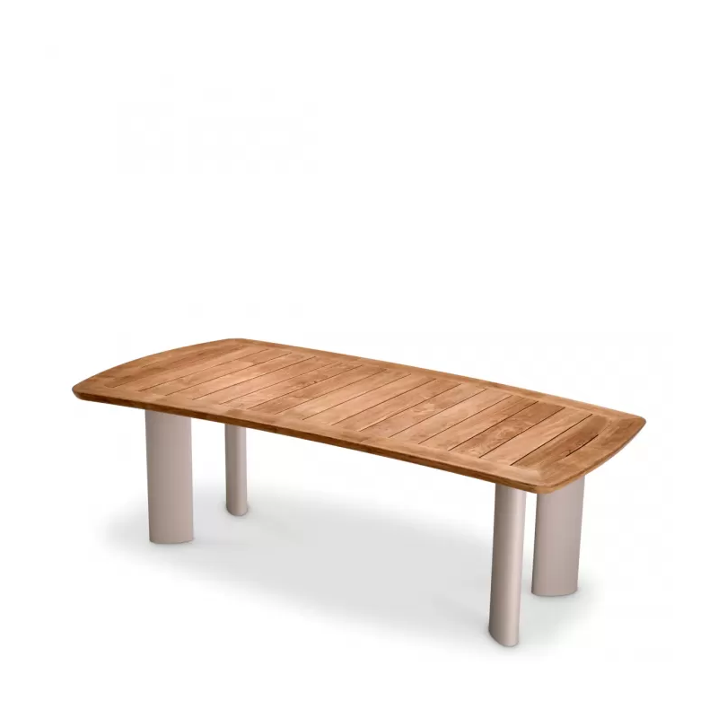 OSARIO NATURAL TEAK OUTDOOR DINING TABLE