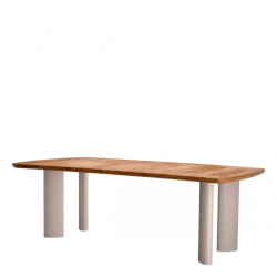 OSARIO NATURAL TEAK OUTDOOR DINING TABLE