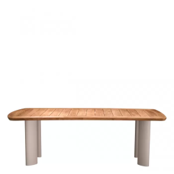 OSARIO NATURAL TEAK OUTDOOR DINING TABLE