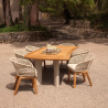 OSARIO NATURAL TEAK OUTDOOR DINING TABLE