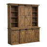 AMISH NEW ENGLAND 76" DINING HUTCH WITH SLIDING BARN DOORS